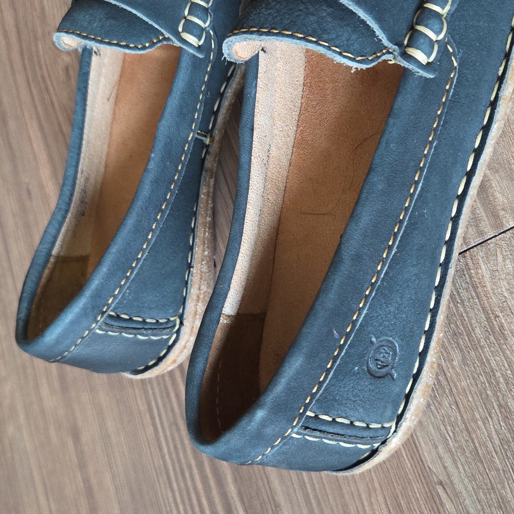 Born Nerina Navy Penny Loafers - Classic Slip-On Shoes - Picture 3 of 6